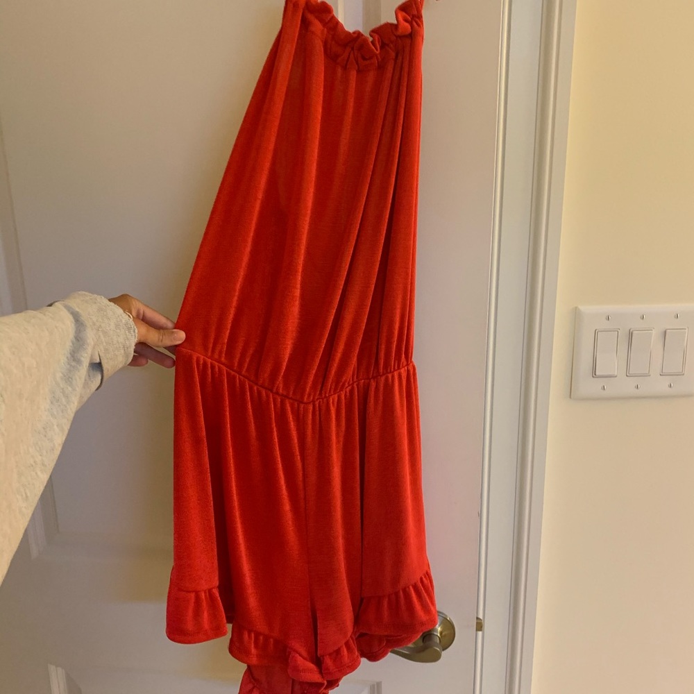 Misguided open back romper